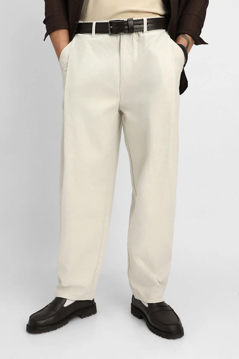 SNITCH Beige Baggy Trousers